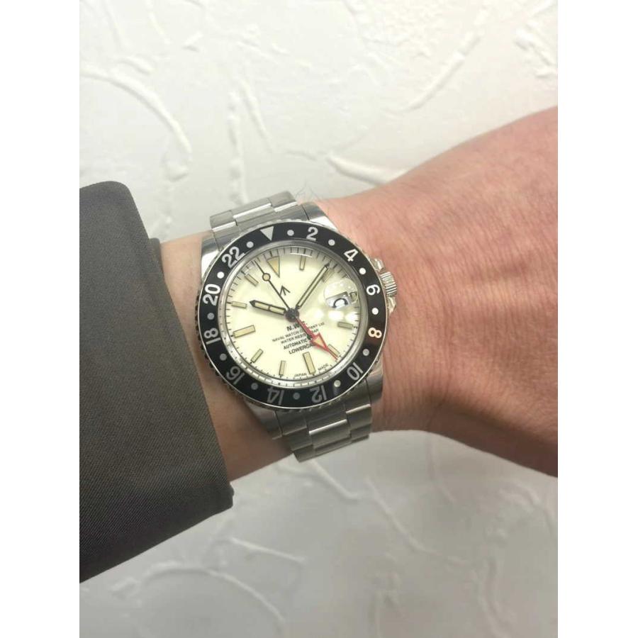 N.W.C NABAL WATCH COMPANY ナバル・ウォッチ・カンパニー × LOWERCASE ロウアケース GMT搭載自動巻き腕時計 （WHT)の画像