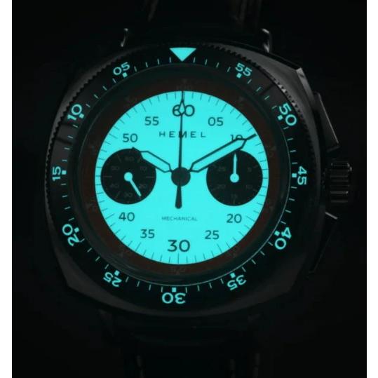 HEMEL ヘメル HF37 Sky Racer 手巻きクロノグラフ腕時計