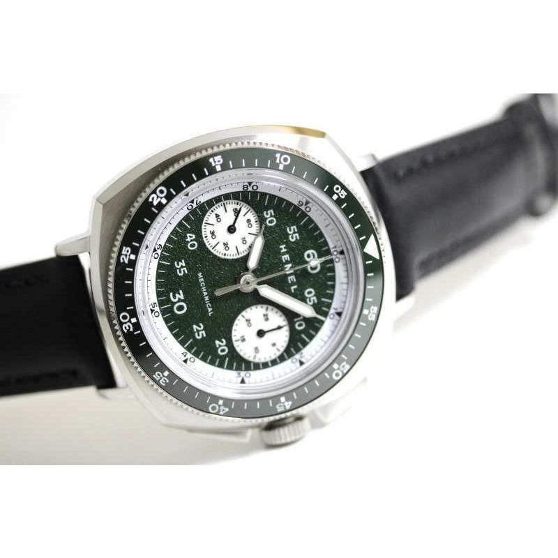 HEMEL ヘメル HF37 Sky Racer 手巻きクロノグラフ腕時計 パイロット 
