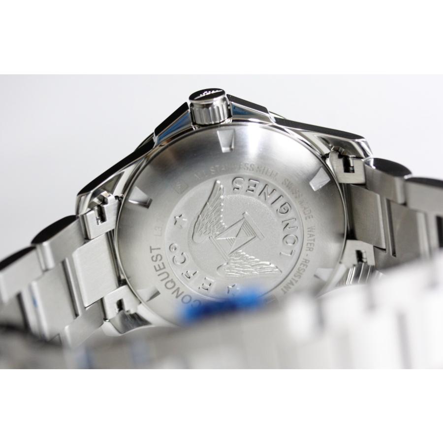 Longines ロンジン コンクエスト自動巻き腕時計 300m防水 正規代理店商品 Conquest L3.776.4.58.6 ロングパワーリザーブ72時間(BLK)
