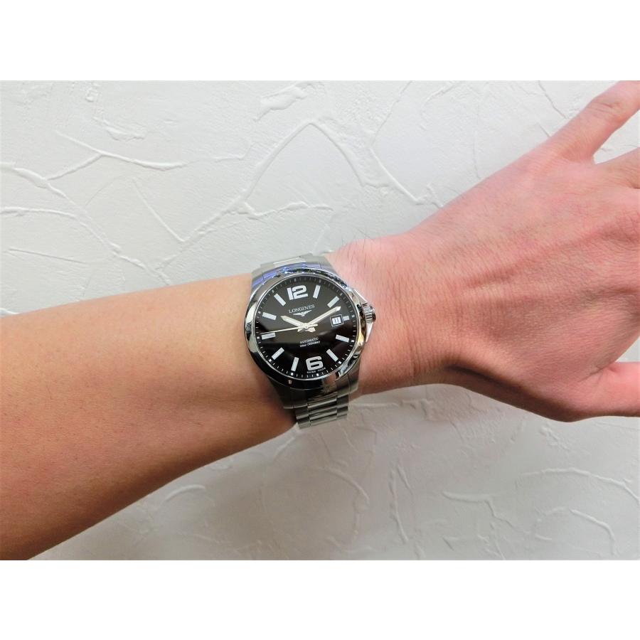 Longines ロンジン コンクエスト自動巻き腕時計 300m防水 正規代理店商品 Conquest L3.776.4.58.6 ロングパワーリザーブ72時間(BLK)