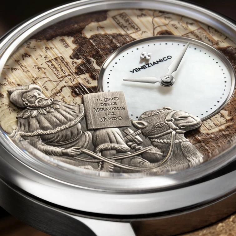 イタリアの時計ブランド Venezianico ヴェネチアニコ REDENTORE Marco Polo マルコポーロ700周年記念限定モデル 白蝶貝 マザーオブパール マイクロブランドの画像