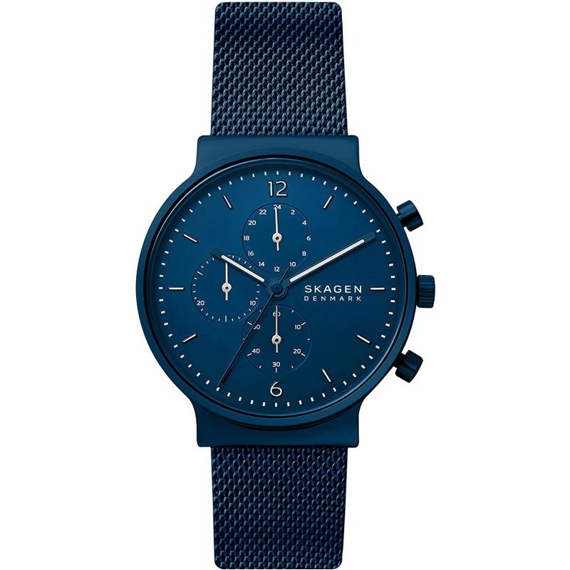 SKAGEN スカーゲン ANCHER ブルーIP仕上げ クォーツ・クロノグラフ 