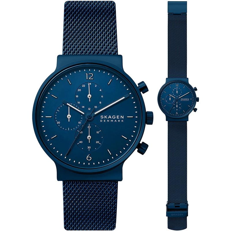 SKAGEN（スカーゲン） ANCHER ブルーIP仕上げ クォーツ・クロノグラフ