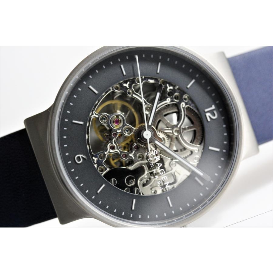 SKAGEN スカーゲン ANCHER スケルトン仕様 自動巻き腕時計 チタン 