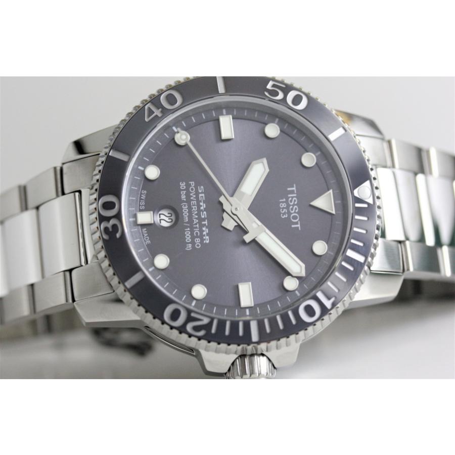 【タイムセール】 Tissot ティソ Seastar 1000 シースター オートマチック グレーダイアル 自動巻き腕時計 300ｍ防水 正規代理店商品 Powermatic80搭載 ダイバー（gry） 【GMS1417038088】(50336円)