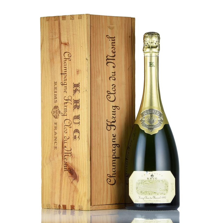 KRUG Clos du Mesnil空瓶クリュッグ クロデュメニル化粧箱 クリュッグ クロ デュ メニル 1992 木箱入り ド Krug Clos du