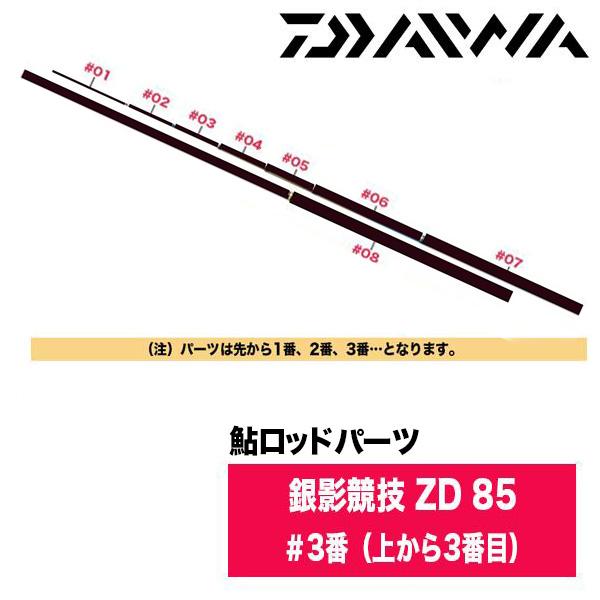 ダイワ 鮎ロッドパーツ 066382 銀影競技 ZD 85 ＃3番（上から3番目）