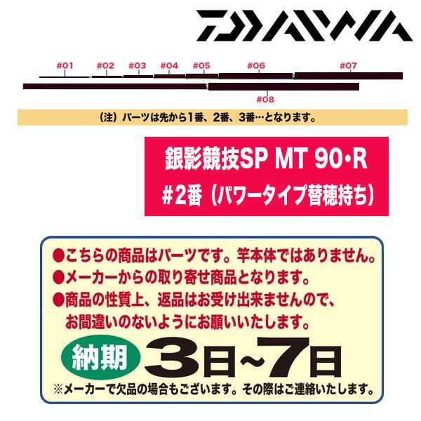 ダイワ 鮎ロッドパーツ 323550 銀影競技スペシャル MT 90・R ＃2番（パワータイプ替穂持ち）