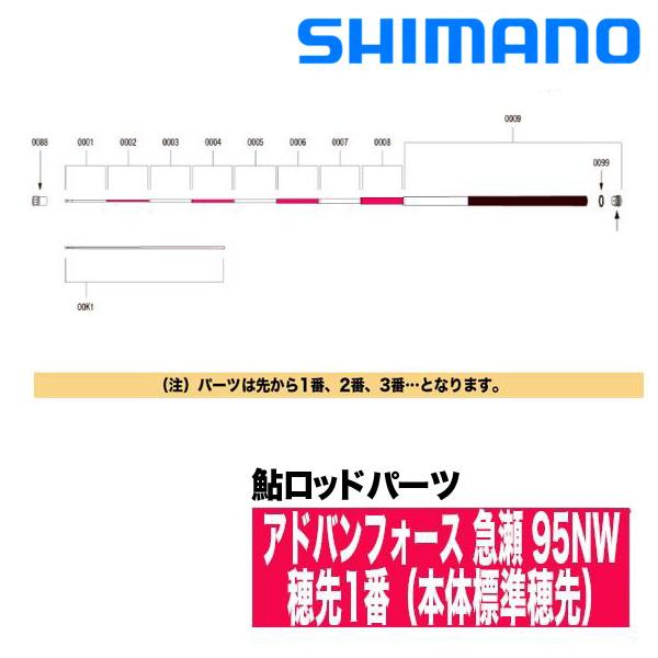 シマノ（SHIMANO） 鮎ロッドパーツ 38072 アドバンフォース 急瀬 95NW