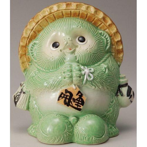 信楽焼の置物 風水お願い狸 緑 しがらき 陶器 和風 玄関 たぬき フィギュア 雑貨 かわいい オブジェ 動物 贈り物 おしゃれ 送料無料 Mss 399 家具おもしろ工房 Yahoo店 通販 Yahoo ショッピング