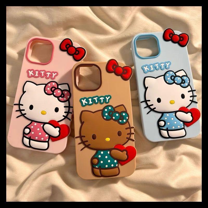 キティのiPhoneケース キティちゃん スマホケース iphone16 iphone15 ピンク キティ アイホン