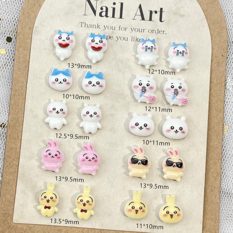 100個 セットちいかわ デコ素材 デコパーツ ネイルパーツ アクセサリー