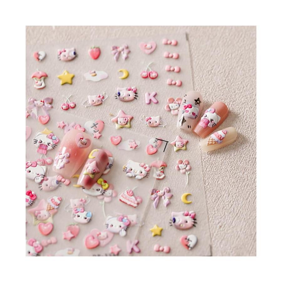 4枚セット キティちゃん ネイルシール ネイルステッカー かわいい