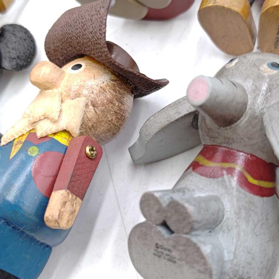 中古】ディズニー ヤングエポック社 木製人形 ミッキー ミニー