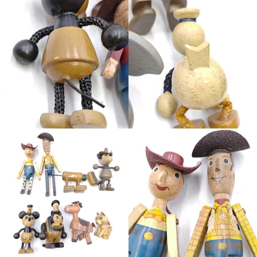 中古】ディズニー ヤングエポック社 木製人形 ミッキー ミニー