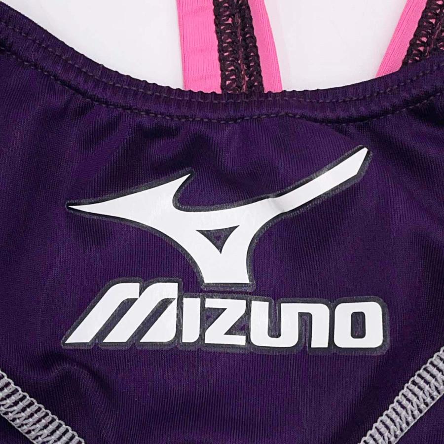 中古】ミズノ 競泳水着 アクセルスーツ ロングスパッツ M パープル