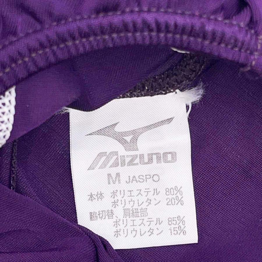 中古】ミズノ 競泳水着 アクセルスーツ ロングスパッツ M パープル