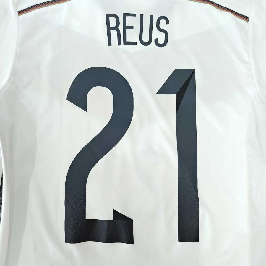 【中古】アディダス サッカー 2014 ブラジル大会 ドイツ代表 ホーム ユニフォーム #21 ロイス REUS S メンズ ADIDAS｜kaucowking｜02