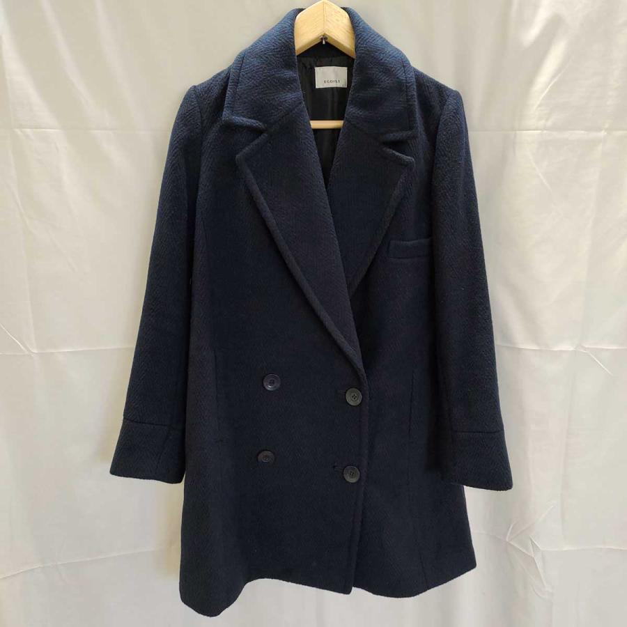 中古】エゴイスト ビッグカラーチェスターコート 2 ネイビー 10908047 