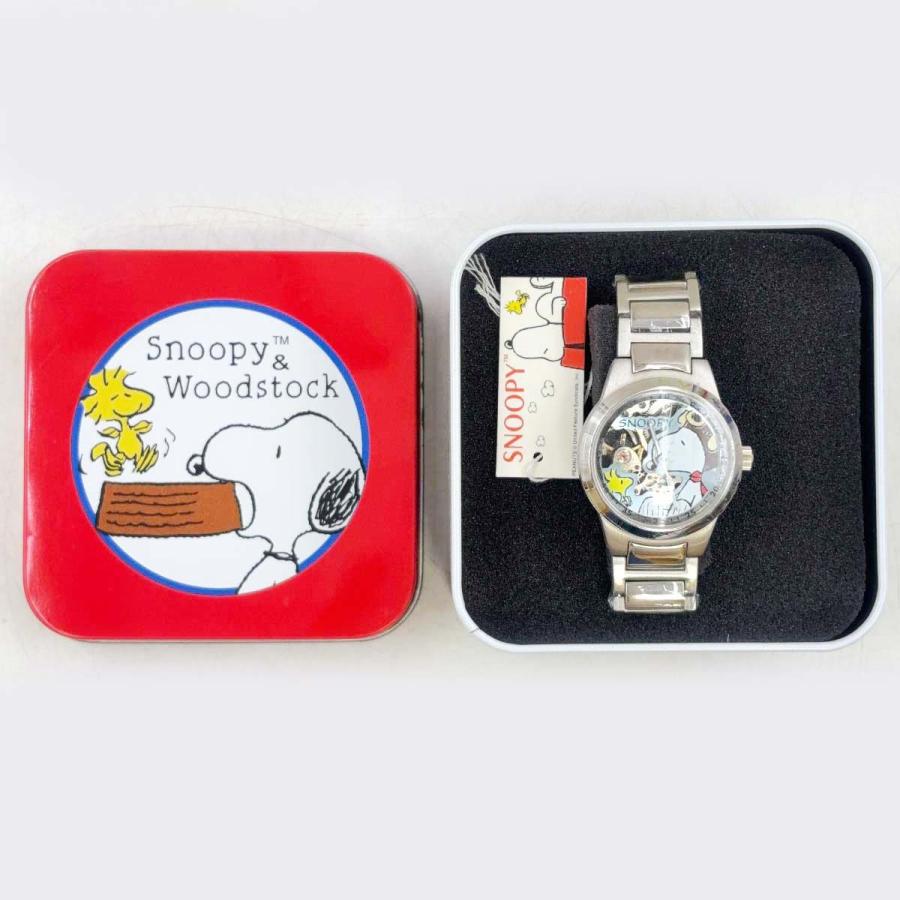中古・未使用品】スヌーピー ＆ ウッドストック 手巻き 機械式腕時計
