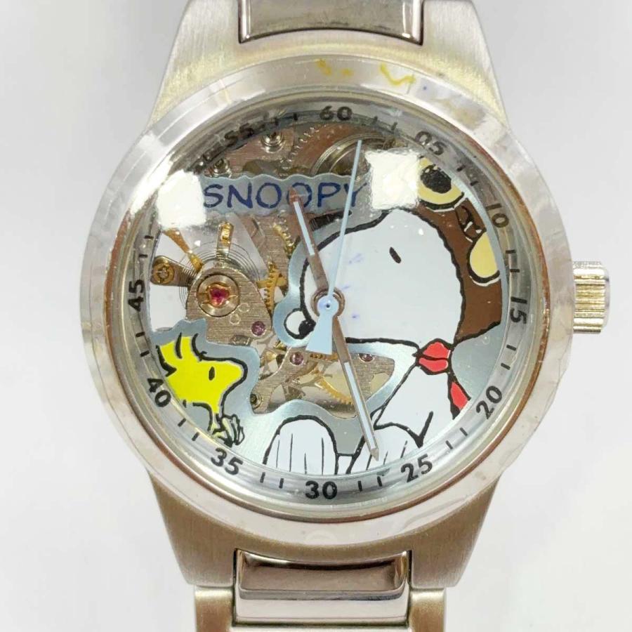 中古・未使用品】スヌーピー ＆ ウッドストック 手巻き 機械式腕時計