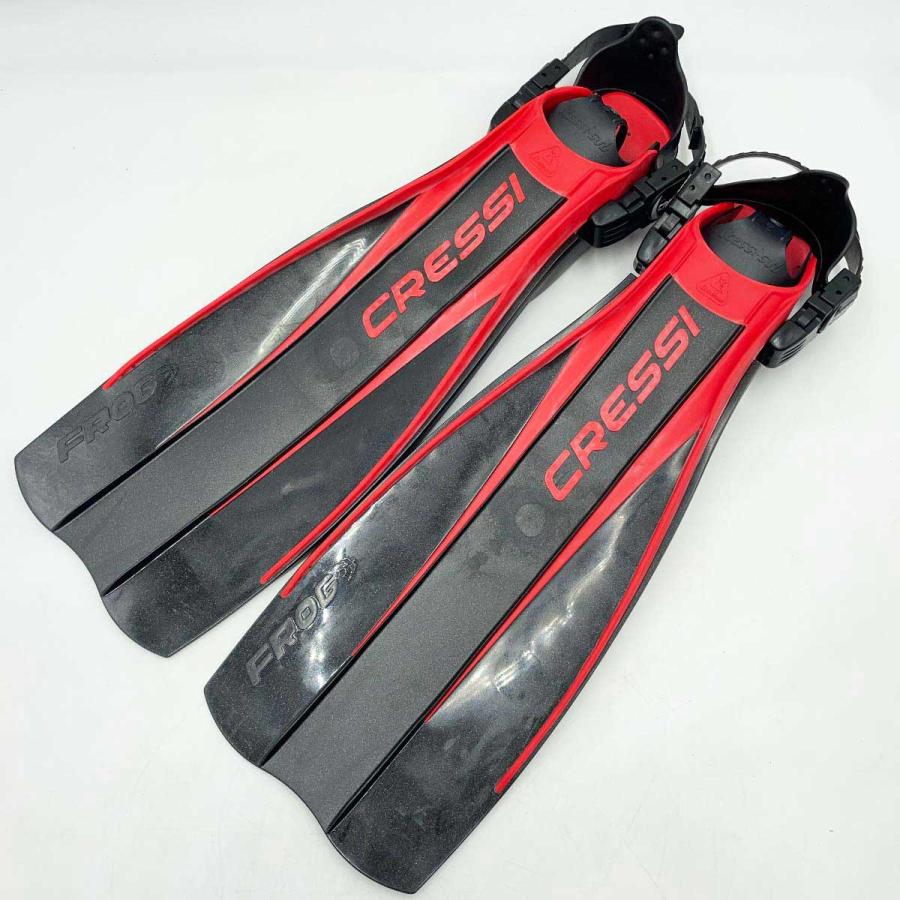 中古・未使用品】CRESSI クレッシー FROG フロッグ フィン 22.5-24.5cm 