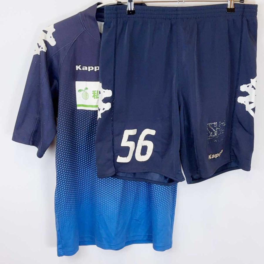 [上下セット] カッパ BTOP ビートップ サンクくりやま ユニフォーム #4 O メンズ Kappa 北海道サッカーリーグ 支給品 実使用 中古】[上下セット] カッパ BTOP ビートップ サンクくりやま