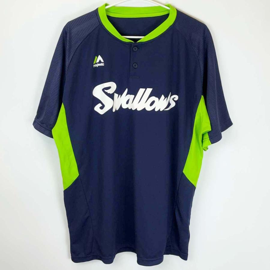 マジェスティック 東京ヤクルトスワローズ #77 斎藤隆コーチ (2020) 実使用シャツ Majestic ユニフォーム 中古】マジェスティック 東京ヤクルトスワローズ #77 斎藤隆コーチ
