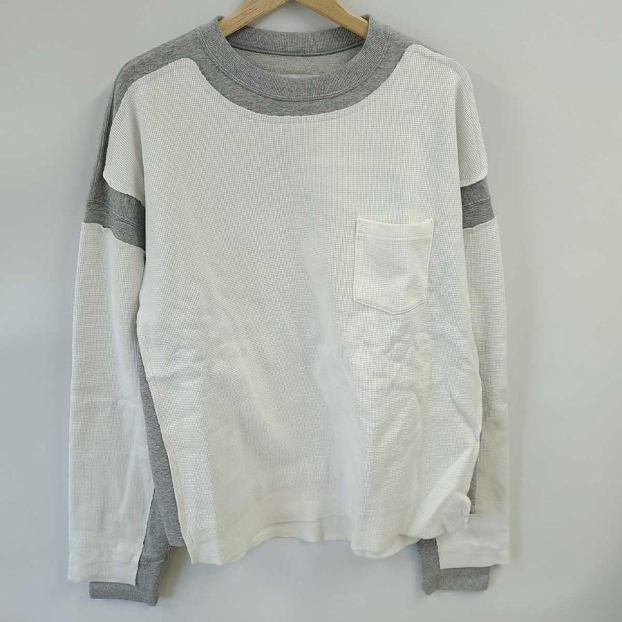 中古・未使用品】FACETASM LAYERD WAFFLE SWEAT ホワイト TOF-SW-M01 