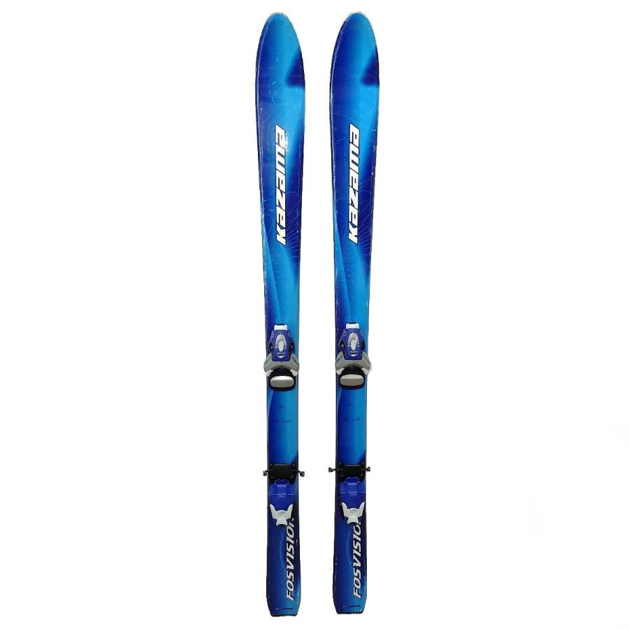中古】カザマ FOSVISION 130cm カービングスキーセット キッズ kazama 