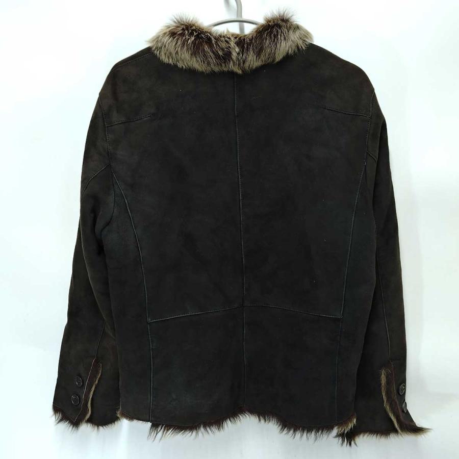 中古】ビルダジュール Ville dazur ムートン 毛皮 ジャケット 40 