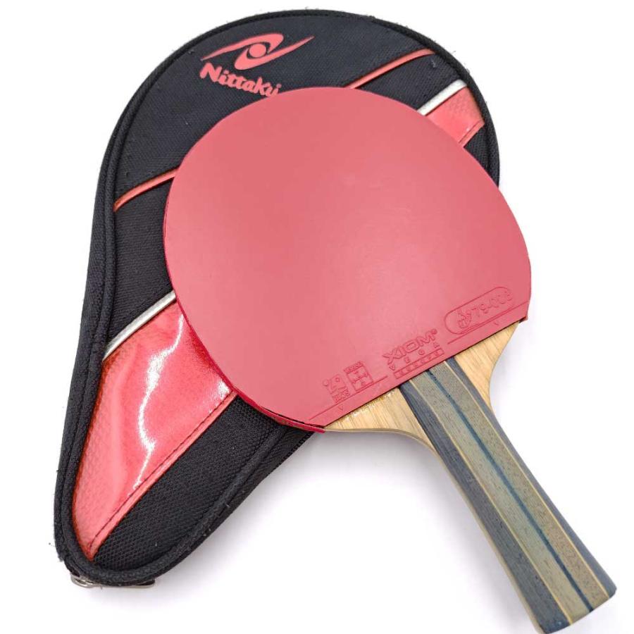 ニッタク FILLMEA フィルメア FL 卓球ラケット Nittaku ラバー XIOM VEGA 赤 黒 TSP ケース付き 中古】ニッタク FILLMEA フィルメア FL 卓球ラケット Nittaku ラバー