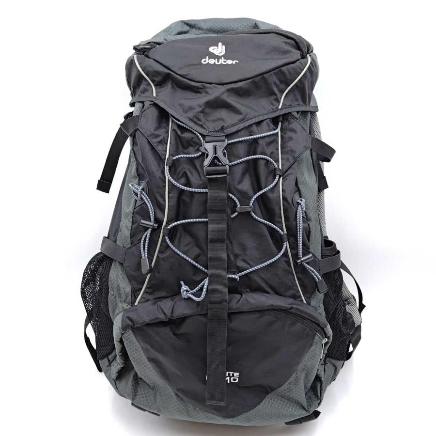 ドイター ACT LITE 40+10 エアコンタクト ライト ブラック×グレー ブラック Deuter 登山 ハイキング 自転車 バイク 中古】ドイター ACT LITE 40+10 エアコンタクト ライト ブラック