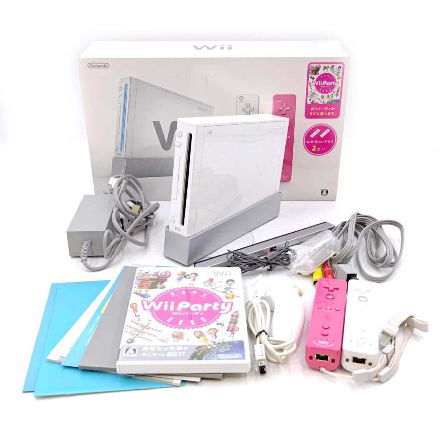 中古】任天堂 Wii パーティセット シロ RVL-S-WABM Nintendo 本体
