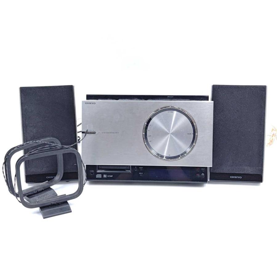 中古】ONKYO オンキヨー CD/MD TUNER AMPLIFER コンポ シルバー FR-T1