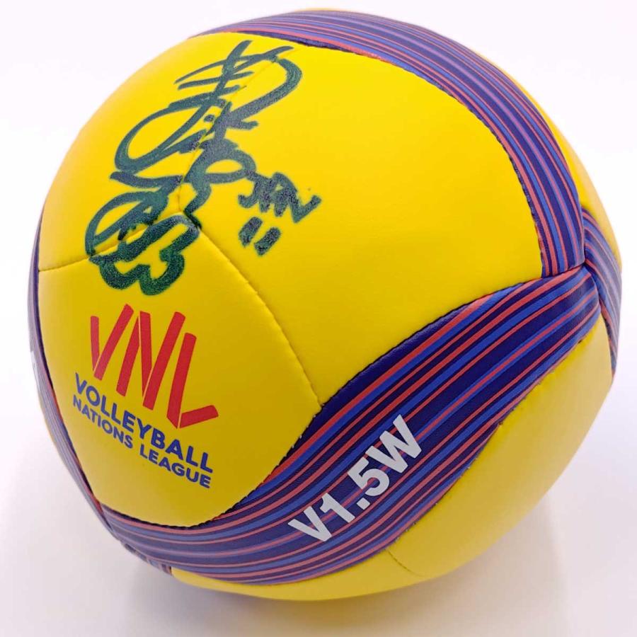 中古】山田二千華 サイン入りミニチュアボール ネーションズリーグ
