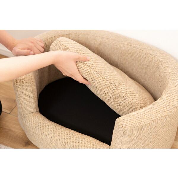 AZUMAYA ペットソファ PET-72IV 完成品 約W58×D44×H29.5×SH15  送料無料の画像