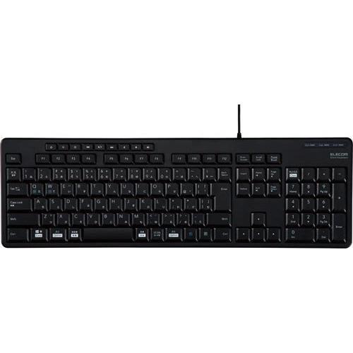 エレコム 有線キーボード 静音 フルキー 抗菌仕様 : カウモール - 通販
