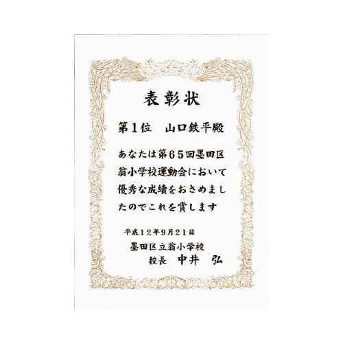 オキナ ＯＡ対応　賞状用紙　Ａ４ヨコ書　１００枚入