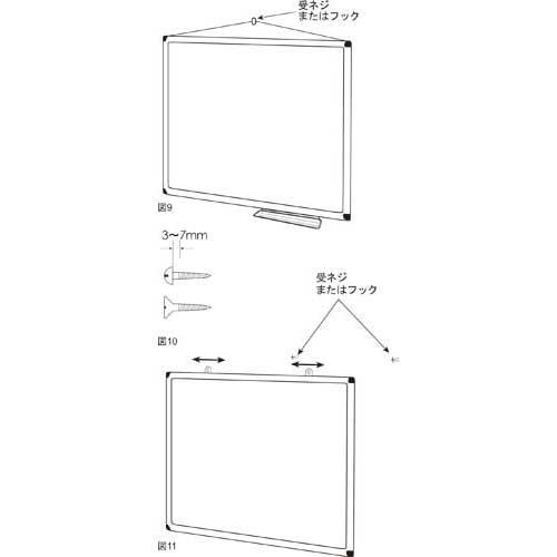 日学 樹脂枠ホワイトボード オレンジ枠300×450mm : カウモール