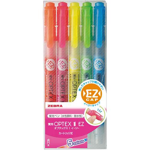 ゼブラ 蛍光オプテックス1EZ 5色セット : カウモール - 通販