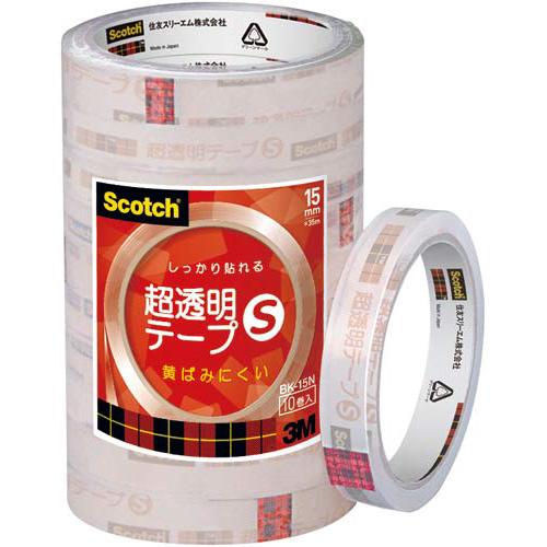 返品送料無料 最大61%OFFクーポン スリーエムジャパン スコッチ 超透明テープＳ １５ｍｍ幅１０巻