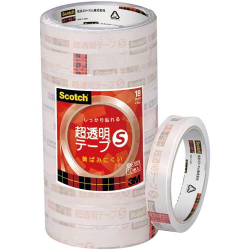スリーエムジャパン スコッチ 超透明テープＳ １８ｍｍ幅１０巻 最大96％オフ 未使用