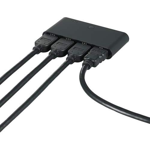 エレコム HDMI切替器 3入力1出力 ブラック : カウモール