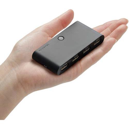 エレコム HDMI 切替器 3入力 1出力  HDMIケーブル付属(1本) ブラッ Amazon.co.jp: エレコム HDMI 切替器 3入力 1出力 【PS4 PS3