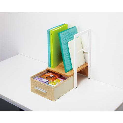 カウネット　「カウコレ」プレミアム Ｋａｔａｚｕｋ引出し付ブックスタンドスリム　薄茶