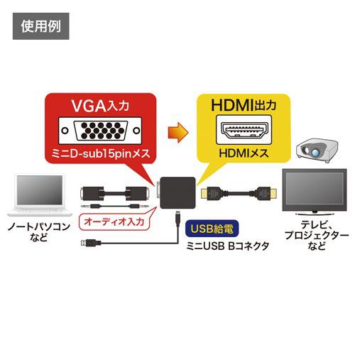 サンワサプライ ＶＧＡ信号ＨＤＭＩ変換コンバーター｜kaumall｜03