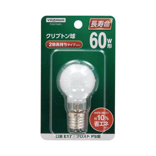 ヤザワ ミニクリプトン電球 長寿命60W形 ホワイト×10