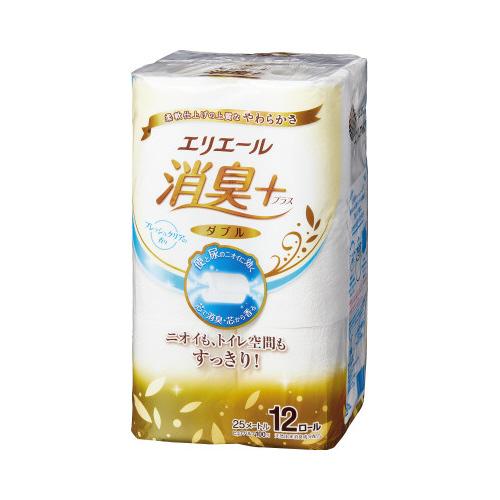 大王製紙 エリエール消臭+トイレット ダブル25m12個×6